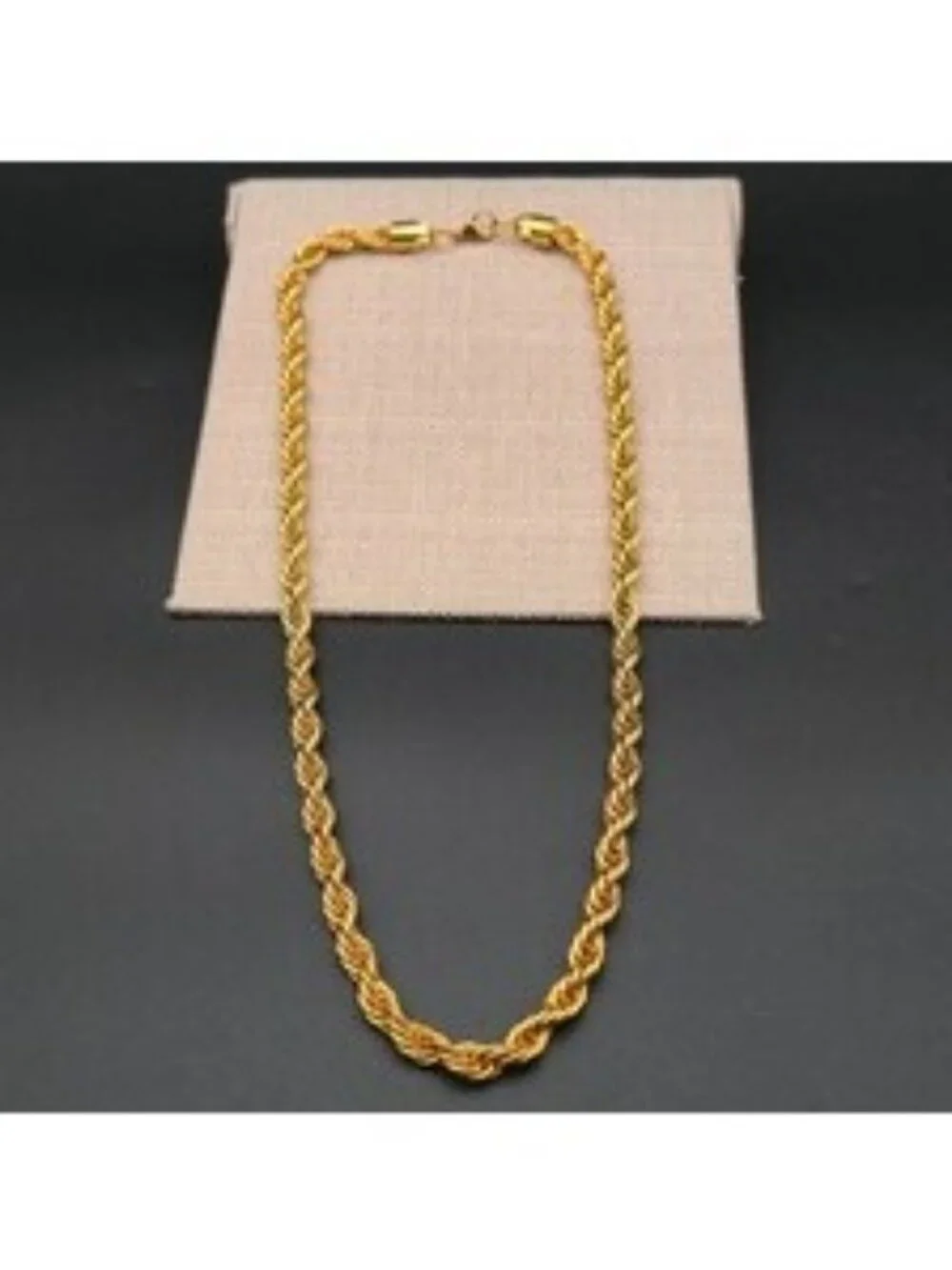 32 Inch Gold Plated Chunky Rope Chain Necklace – Men's Hip Hop Jewelry B1488